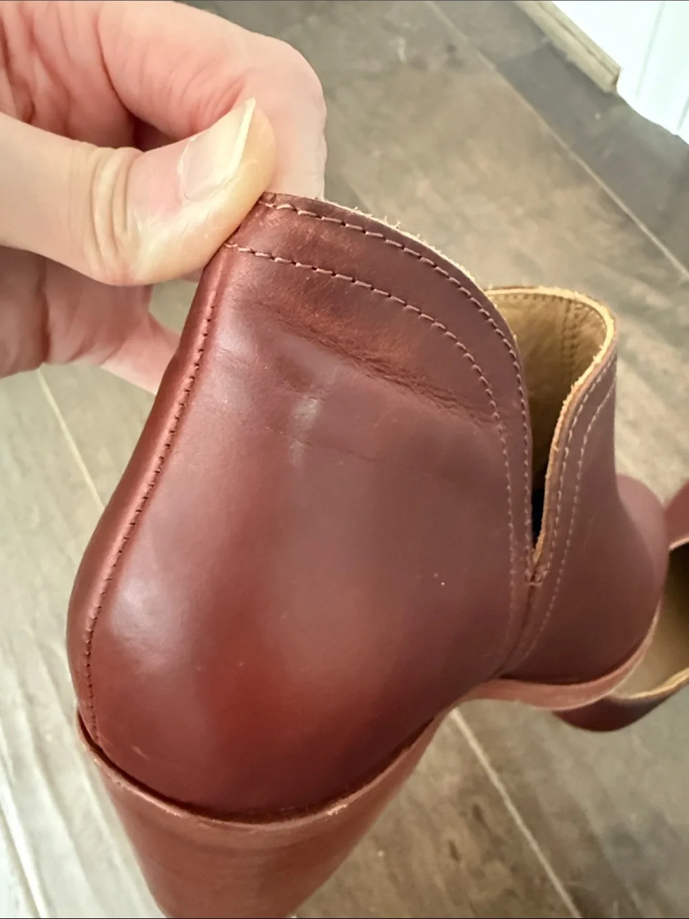 Nisolo Leather Slip-On Ankle Shoes in Burgundy